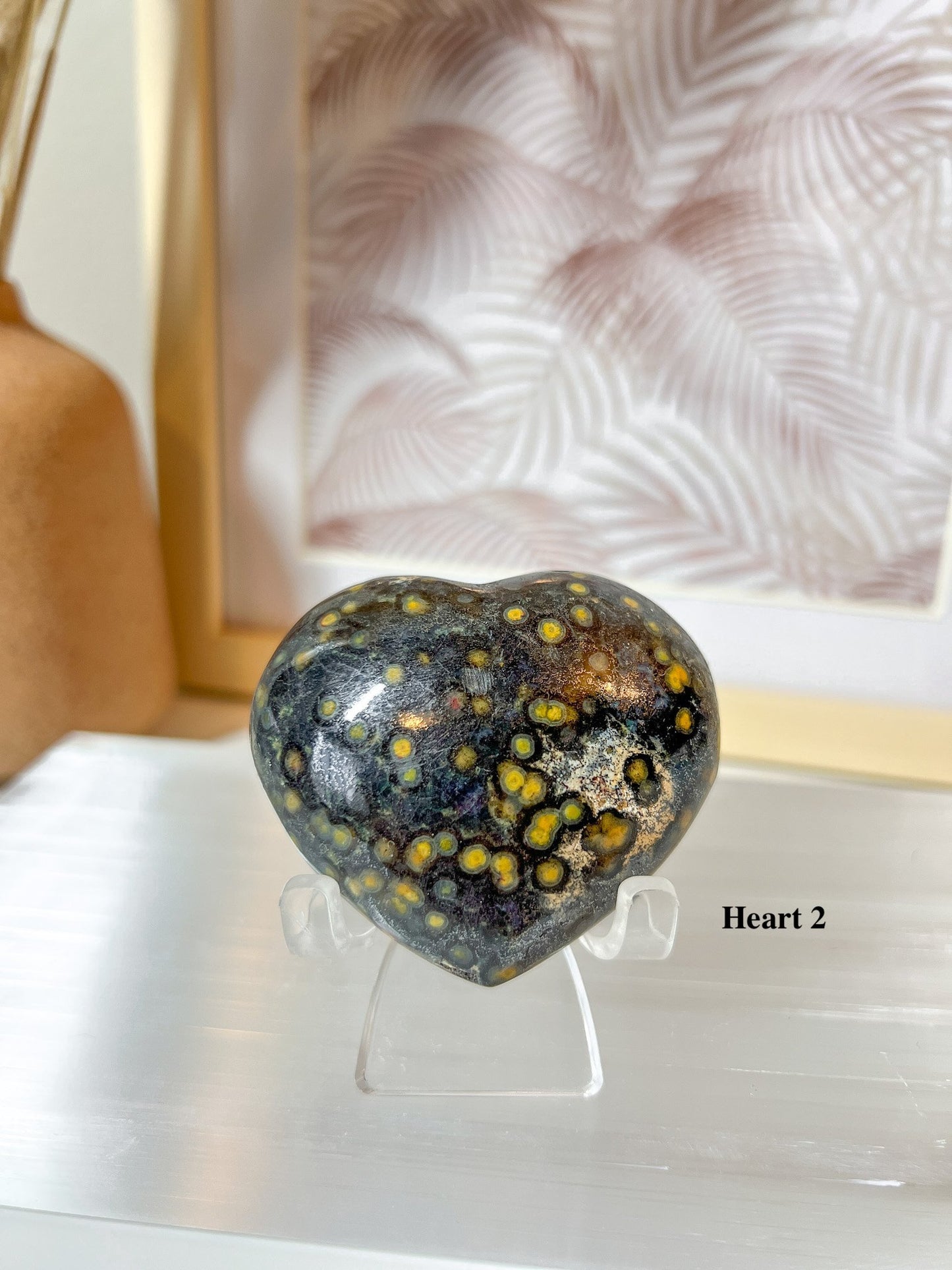 Orbicular Ocean Jasper Hearts