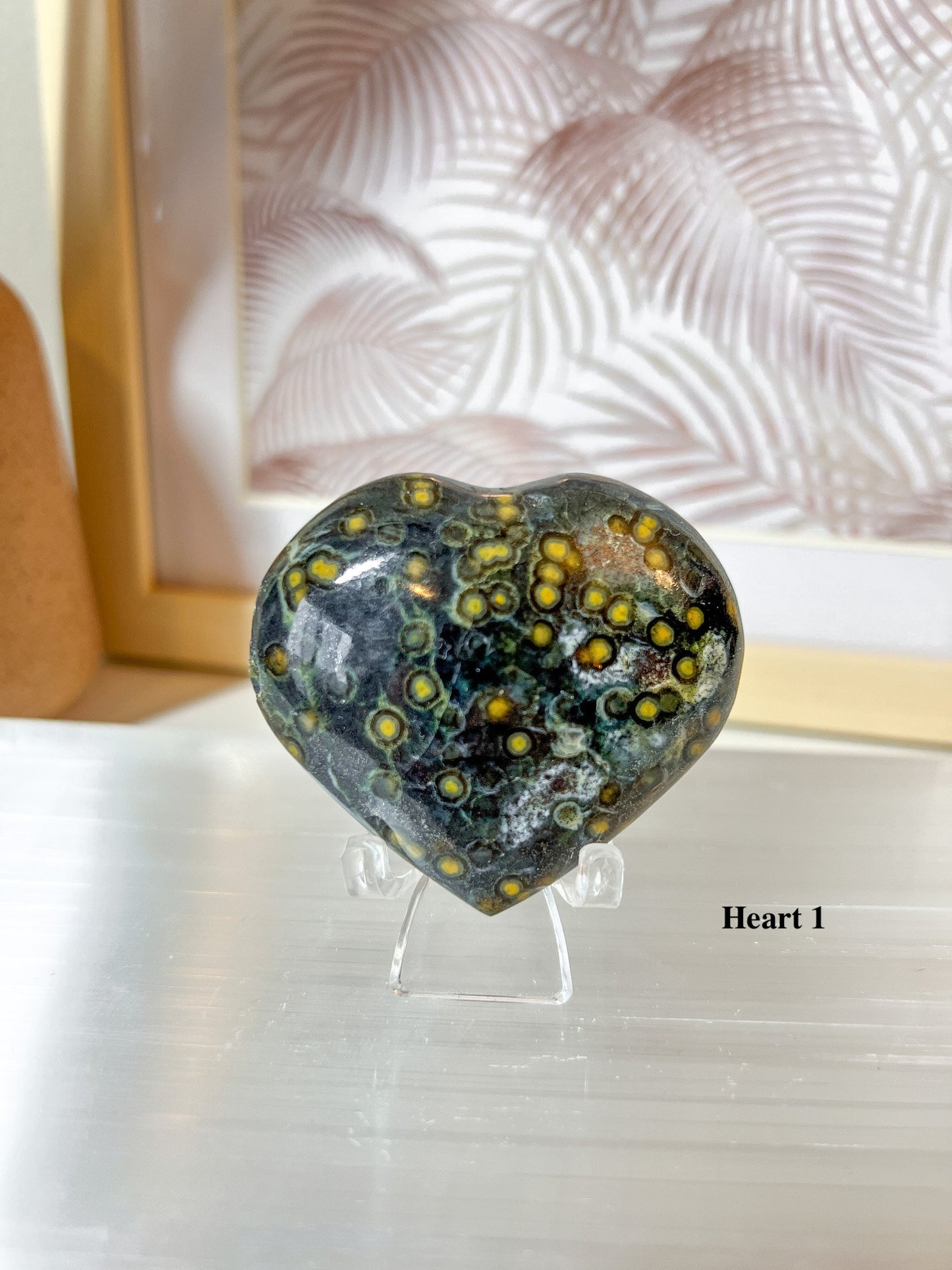 Orbicular Ocean Jasper Hearts