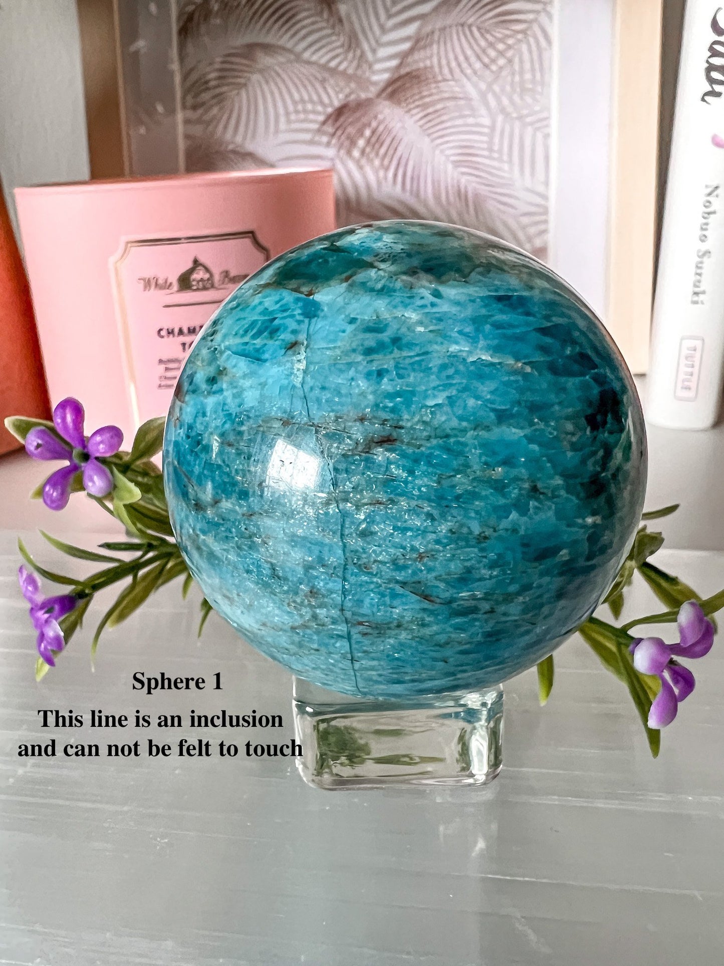 Blue Apatite Sphere