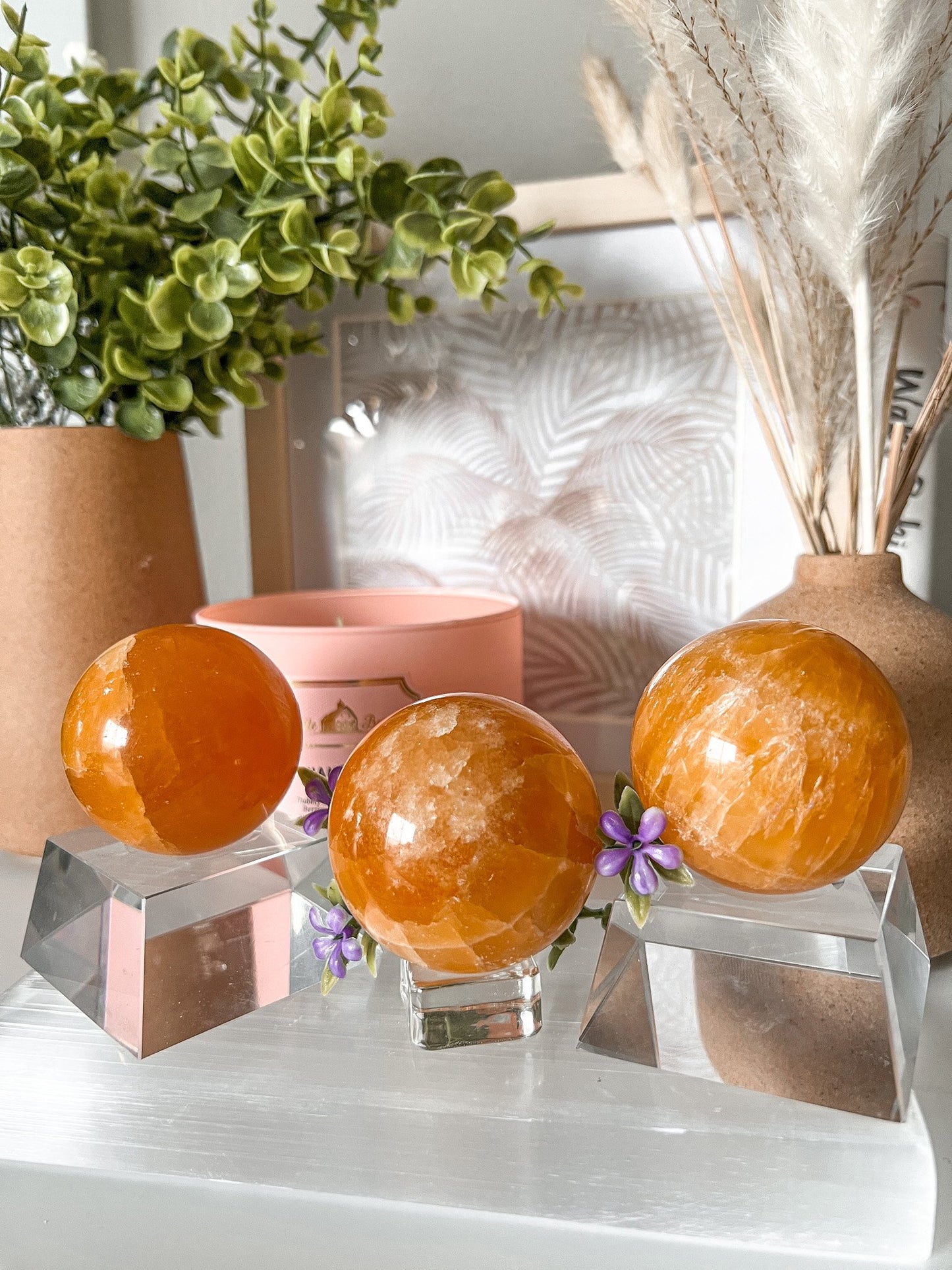 Orange Calcite Sphere