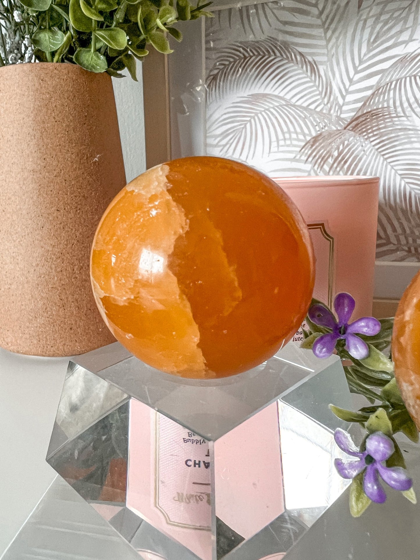 Orange Calcite Sphere