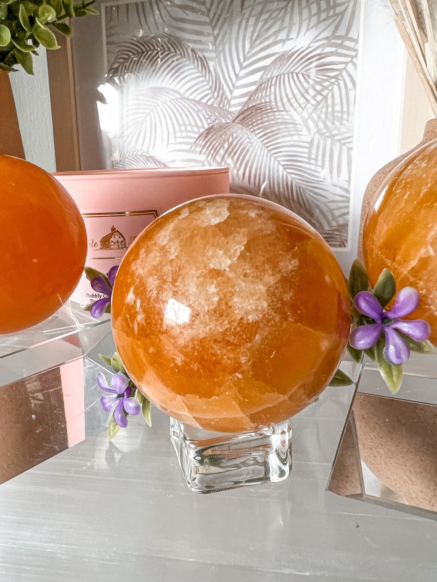 Orange Calcite Sphere