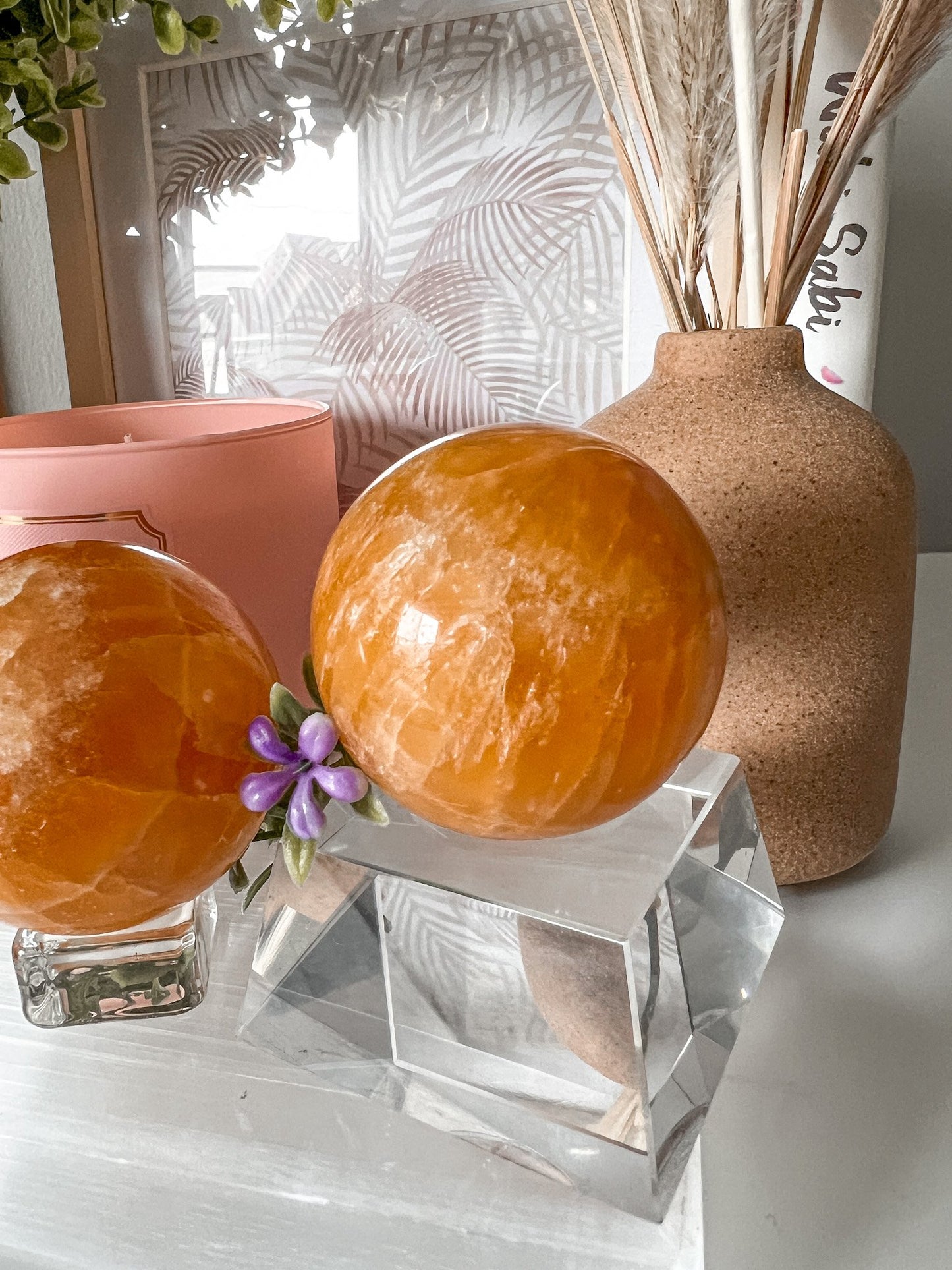 Orange Calcite Sphere